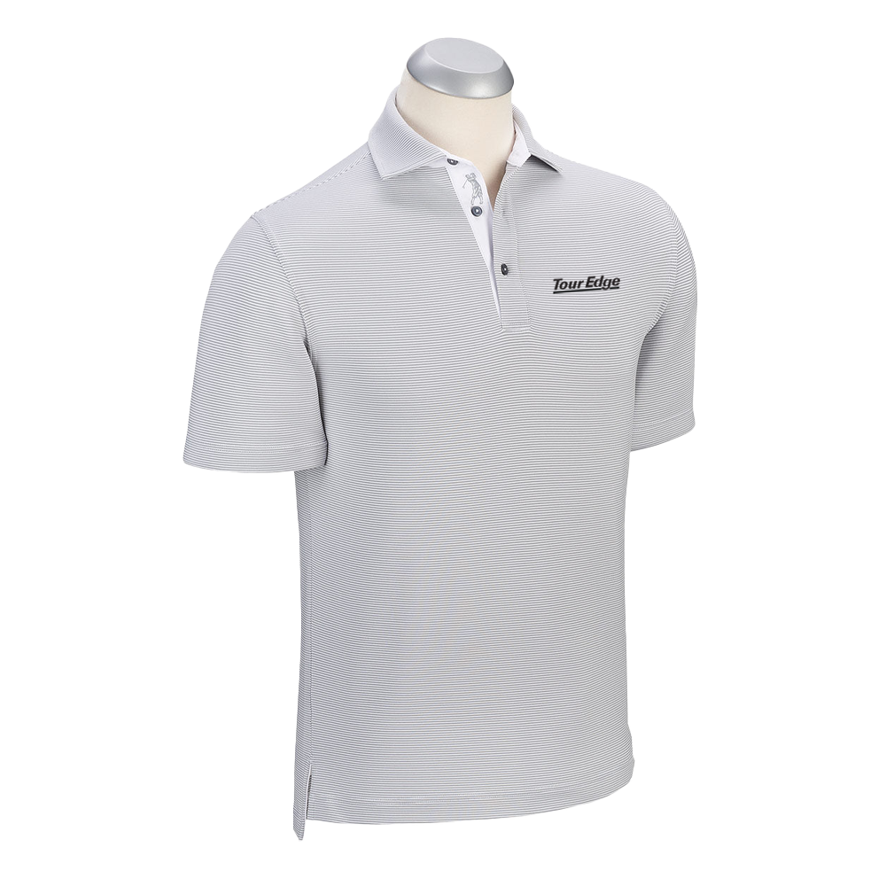 Tour Edge Men's Performance Stripe Polo by Bobby Jones -  Graphite