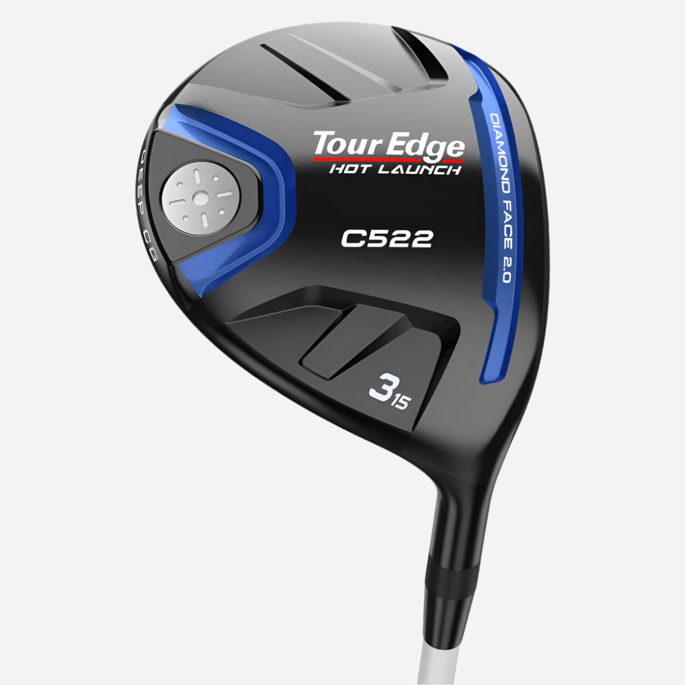 Sole view of tour edge hot launch c522 fairway