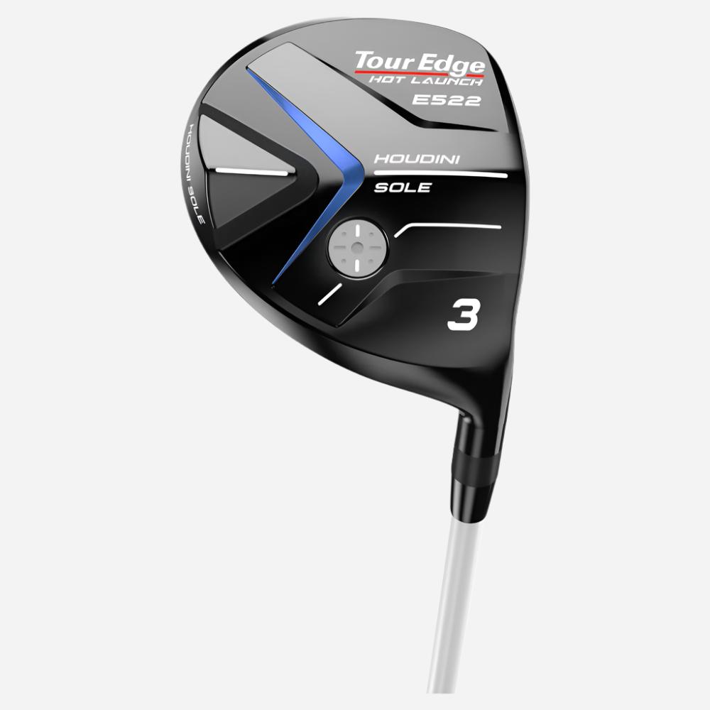 sole view of tour edge hot launch e522 fairway wood