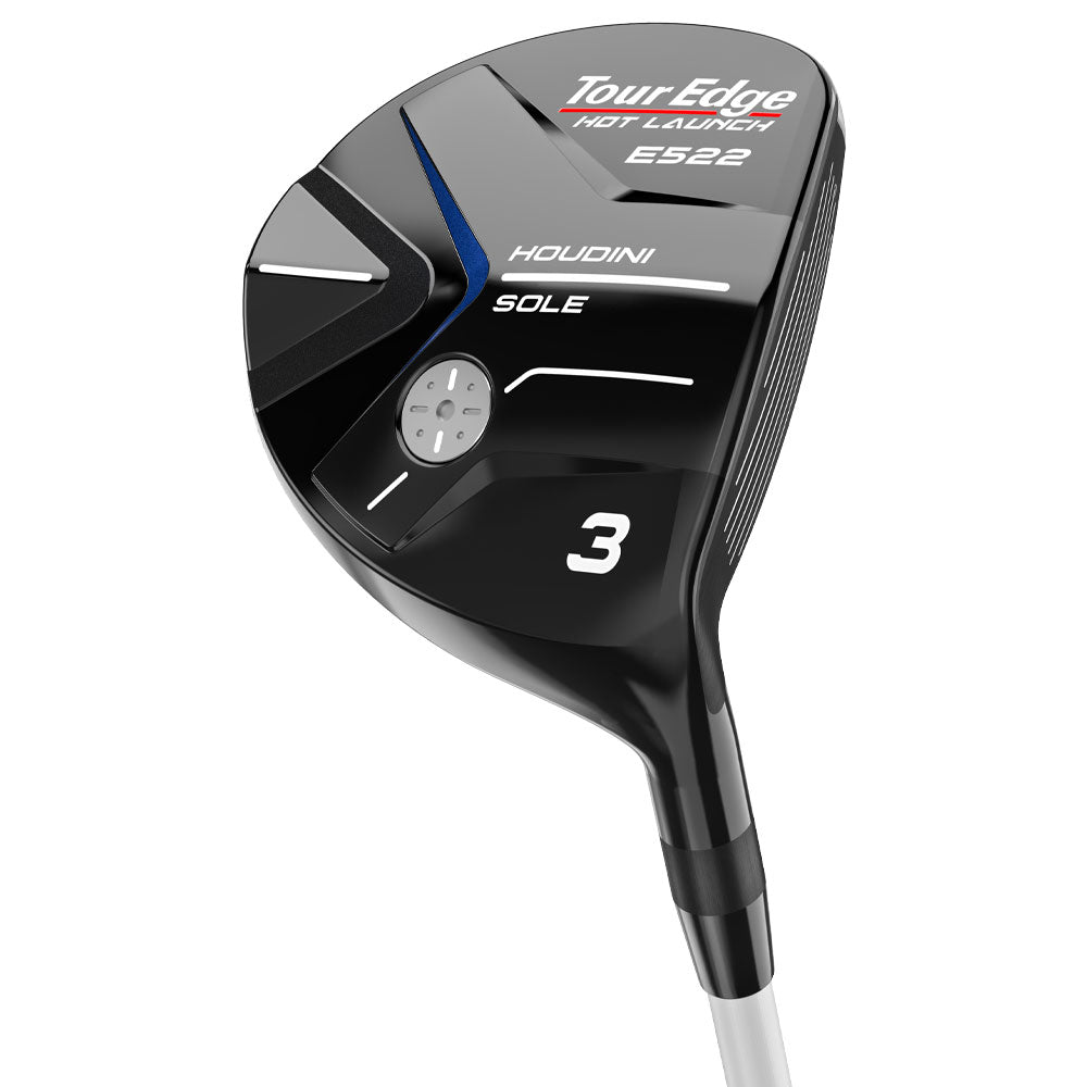 alternate sole view of tour edge hot launch e522 fairway wood