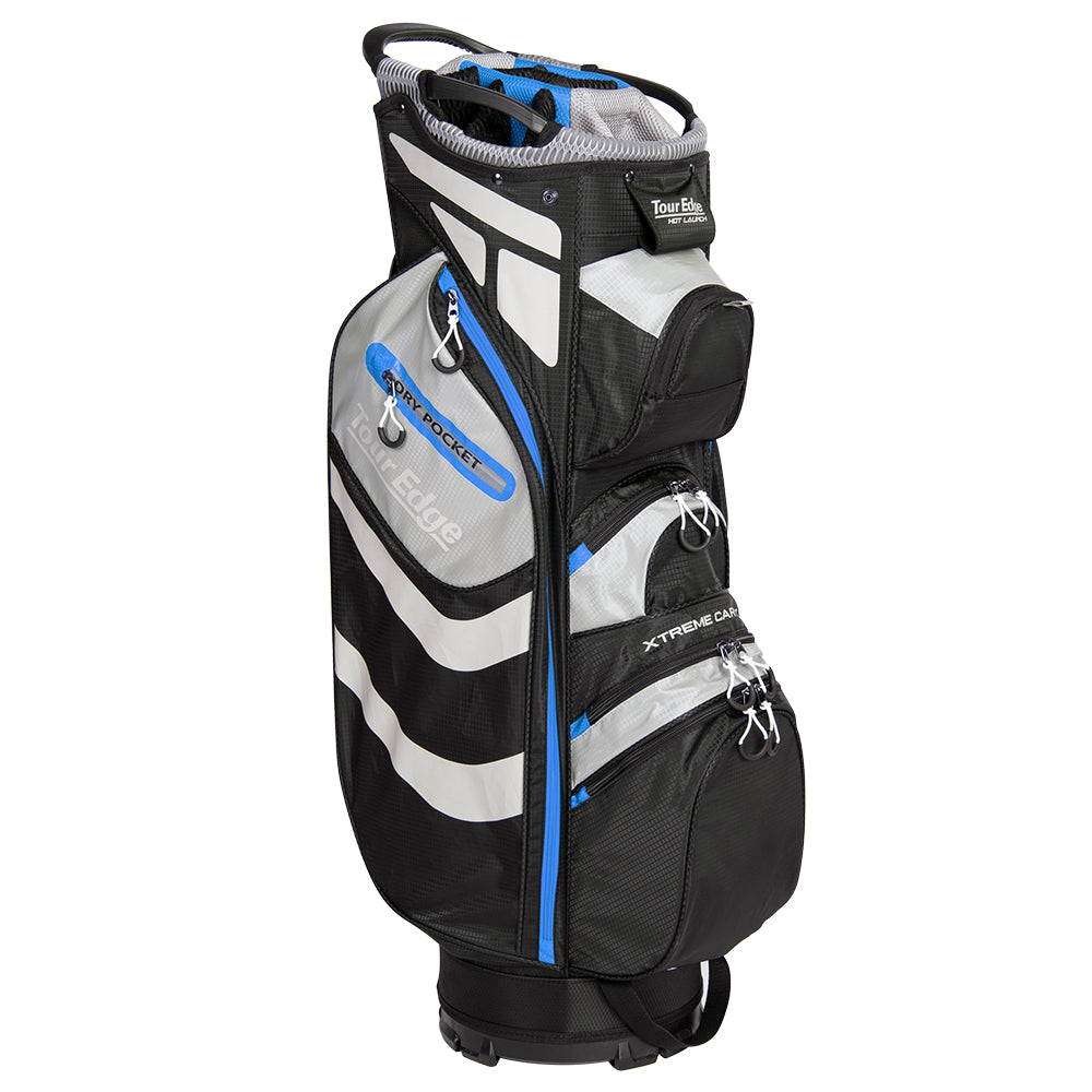 Tour Edge hot launch xtreme cart bag black silver blue