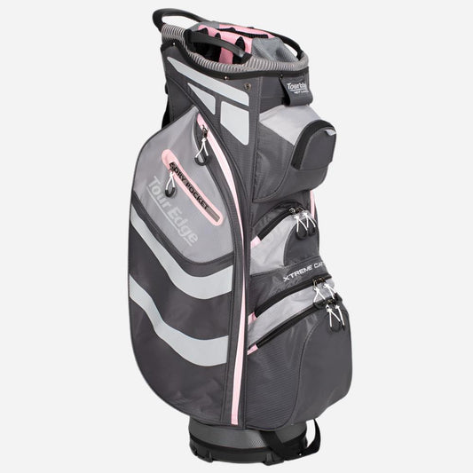 Tour Edge hot launch xtreme cart bag ladies silver pink